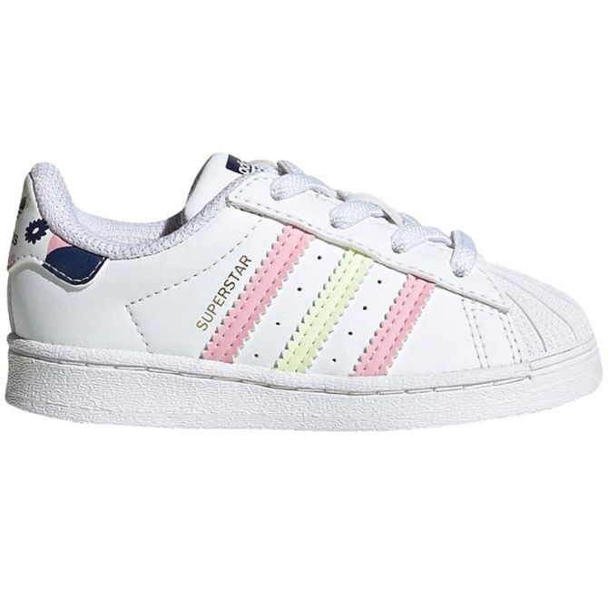 Adidas superstar white and pink online