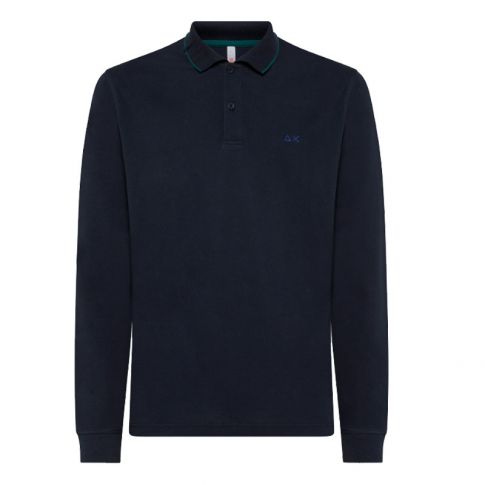 SUN 68 POLO M/L UOMO STRIPE ON A33113-07