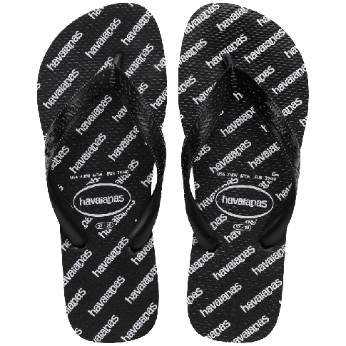 HAVAIANAS INFRADITO TOP LOGOMANIA PRETO