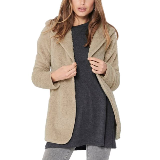 ONLY GIACCA IN PILE DONNA SHERPA COAT BEIGE 15161142