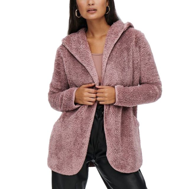 ONLY GIACCA IN PILE DONNA SHERPA COAT ROSA 15161142 