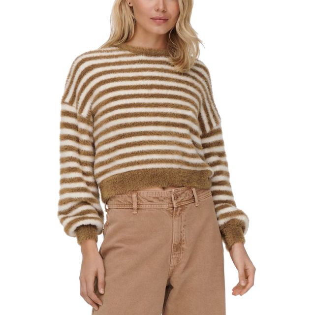 ONLY PULLOVER DONNA SHORT KNITTED BEIGE 15235973