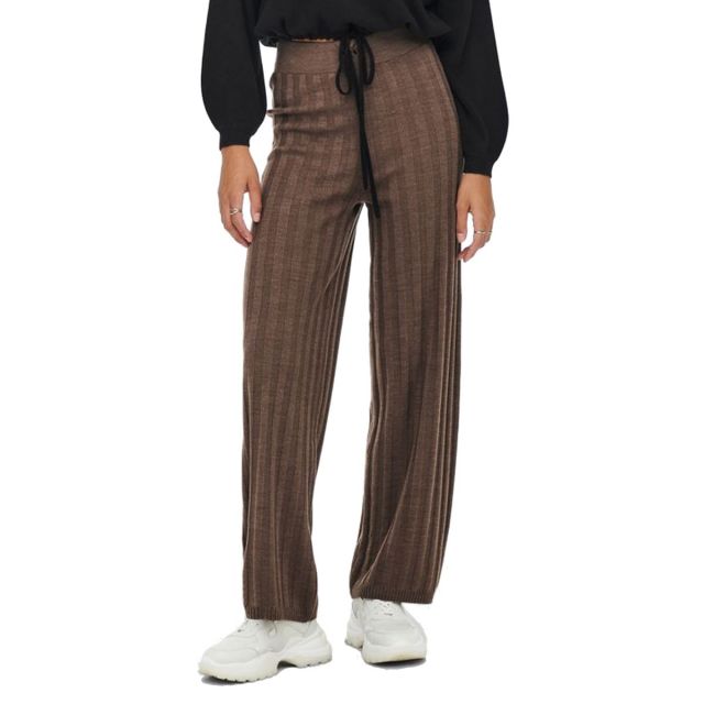 ONLY PANTALONE WIDE FITTED TROUSERS MARRONE 15236375