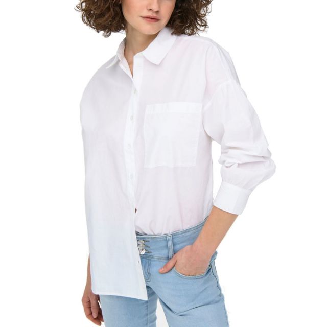 ONLY CAMICIA DONNA LOOSE SHIRT WHITE 15255710