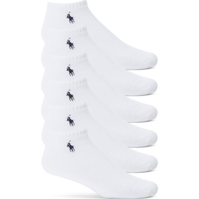RALPH LAUREN PACCA DA 6 CALZE FANTASMINO WHITE 449723765