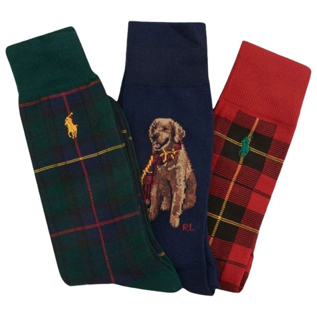 RALPH LAUREN 3 CALZE HONLIDAY CREW 449892862001
