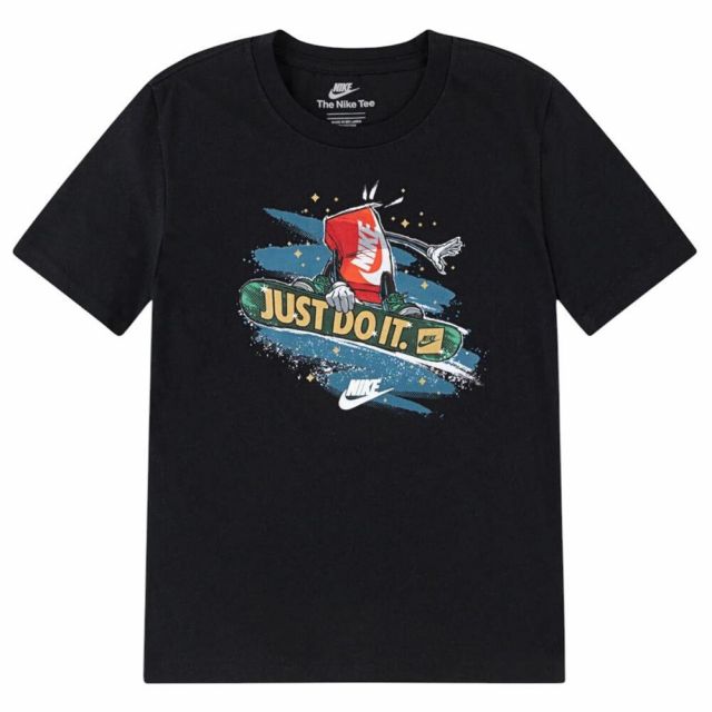 NIKE T-SHIRT BLACK SNOWBOARD BOYS 85N503-023