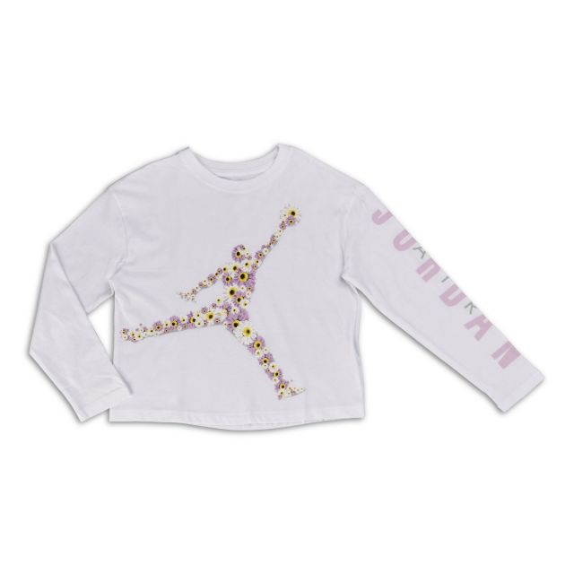 NIKE JORDAN GIRLS JUMPMAN FLOWER CHILD LONGSLEEVE 45B330-001