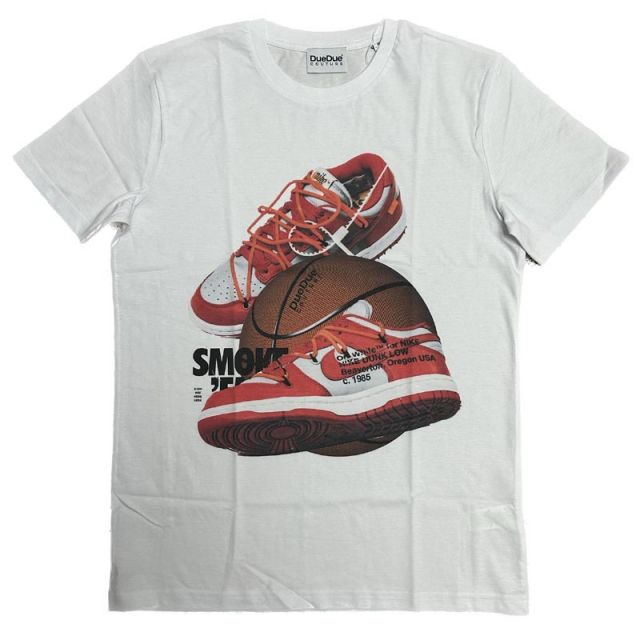 DUEDUE T-SHIRT JORDAN BALLS BIANCO