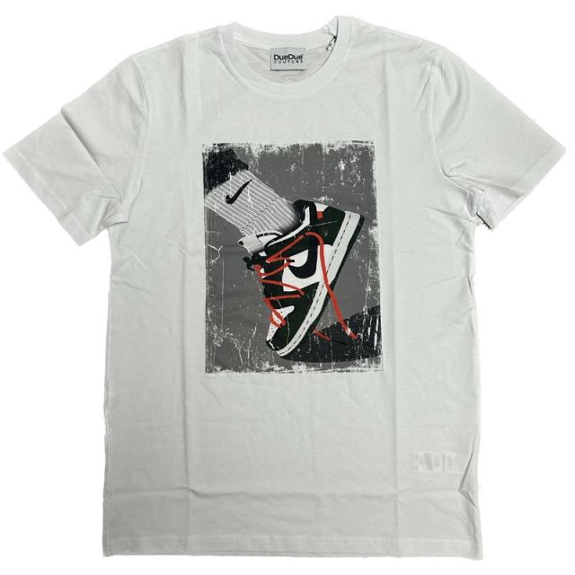 DUEDUE T-SHIRT UOMO NIKE LOW BIANCO