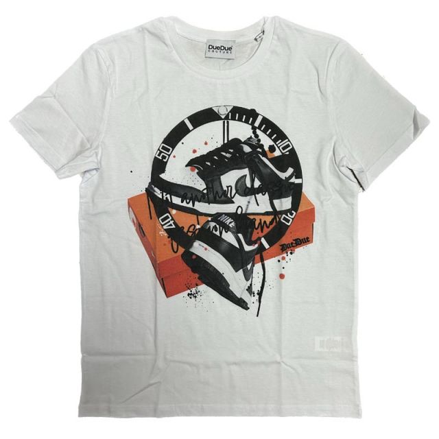 DUEDUE T-SHIRT UOMO NIKE LOW  50 BIANCO