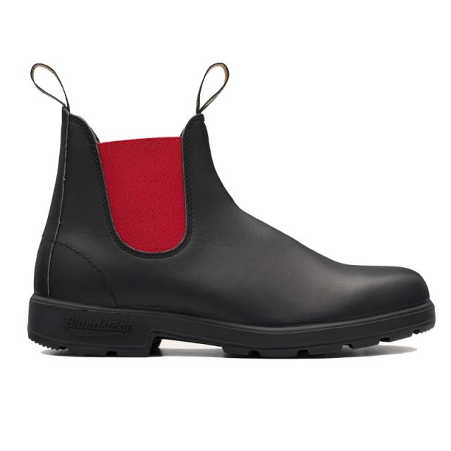 BLUNDSTONE 508 SIDE BOOT BLACK/RED