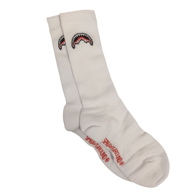 SPRAYGROUND CALZE UNISEX SHARK SP15024-WHITE