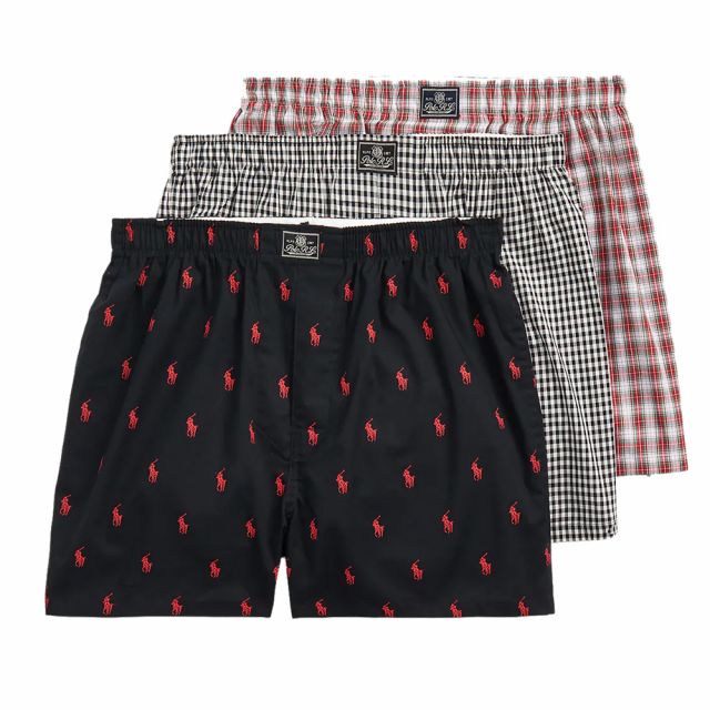 POLO RALPH LAURENT BOXER 3 PACK MULTI PRINT 714830273017