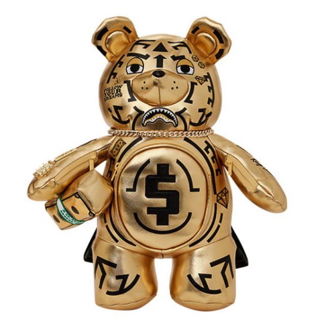SPRAYGROUND ZAINO GOLD RUSH MONEY BEAR 910B5564NSZ