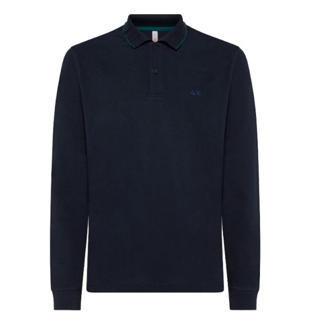 SUN 68 POLO M/L UOMO STRIPE ON A33113-07
