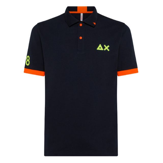 SUN 68 POLO UOMO LOGO FLUO A33122-07