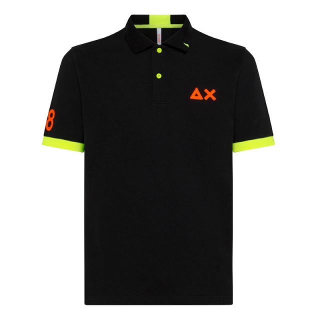 SUN 68 POLO UOMO LOGO FLUO A33122-11