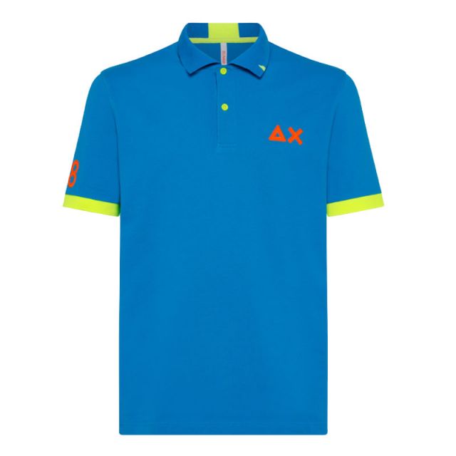 SUN 68 POLO UOMO LOGO FLUO A33122-13