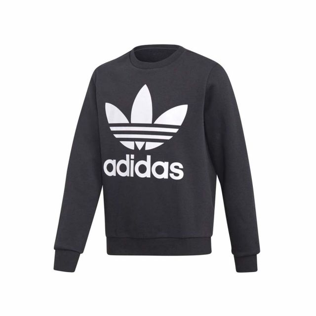 ADIDAS FELPA GIRO TREFOIL BOYS BLACK DH2705
