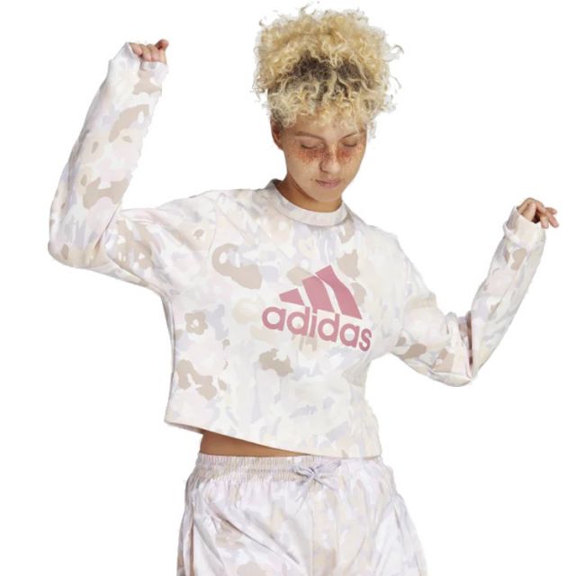 ADIDAS FELPA SPORTSWEAR AOP DONNA IC0576