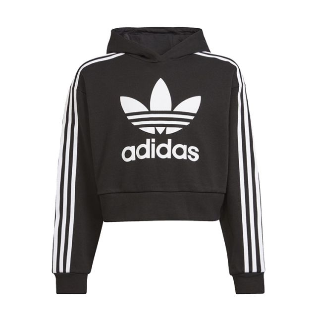 ADIDAS FELPA BAMBINA HOODIE ADICOLOR CROPPED H32337