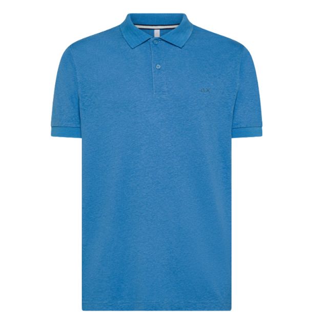 SUN68 POLO JERSEY LINEN S/S AVIO A35133-56