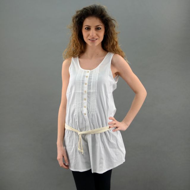 CAMICIA LUNGA SMANICATA