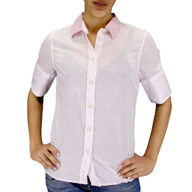 CAMICIA M/M mod. POIS col. Bianco/Rosso