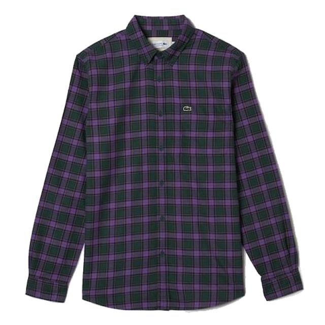 LACOSTE CAMICIA QUADRI REGULAR CH0208-TPG