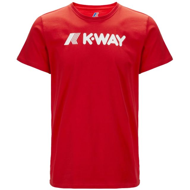 K-WAY T-SHIRT UOMO M/M GIRO ROSSO K111-RED
