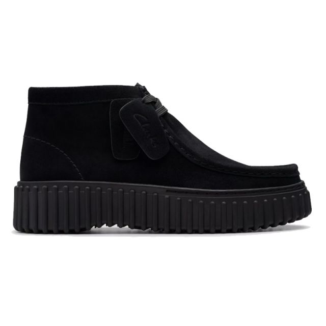 CLARKS TORHILL MOSS BLACK SUEDE 179360