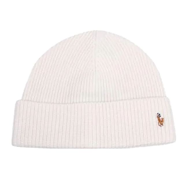 RALPH LAUREN CUFFIA LANA BEANIE WHITE 449964247001
