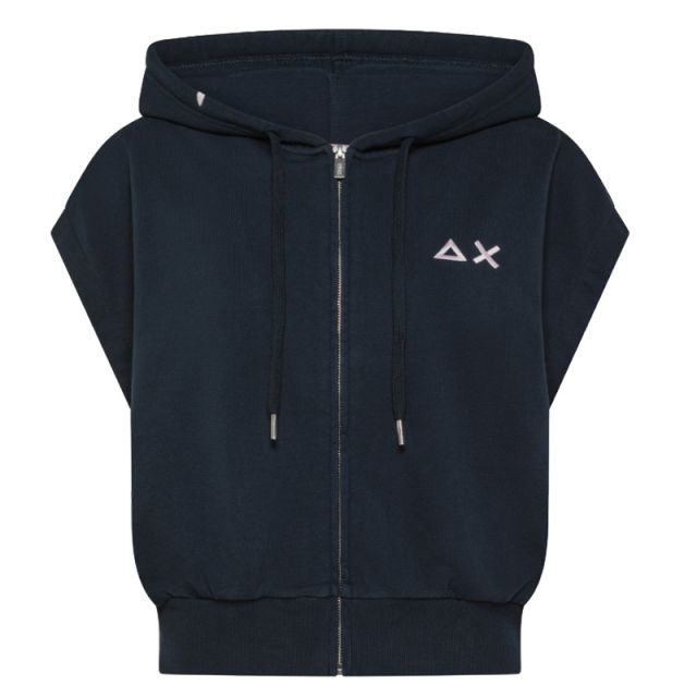 SUN68 FELPA HOODIE ZIP NO SLV FLEECE F35202-07