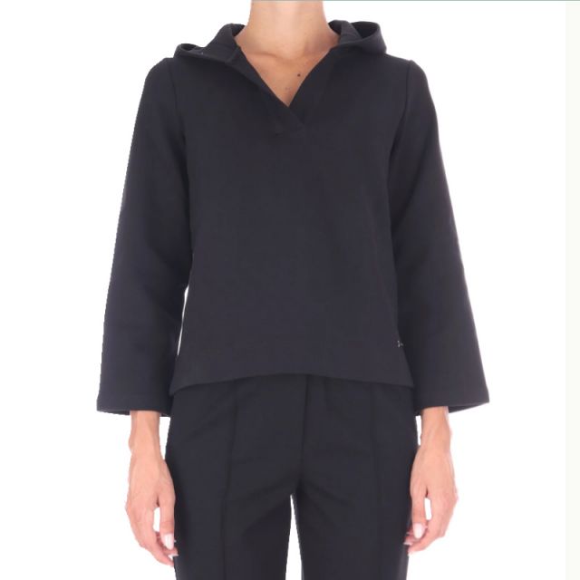 SUN68 FELPA HOOD V NECK POLY BLU F43203-07