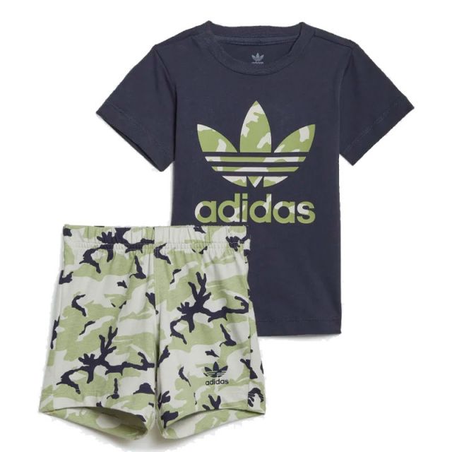 ADIDAS COMPLETO CAMO SHORTS AND TEE HE6928