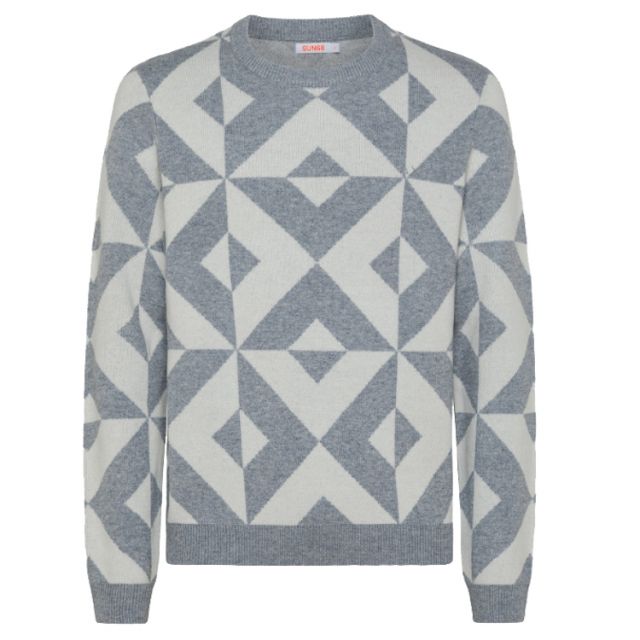 SUN68 MAGLIONE UOMO ROUND MACRO PATTERN K42137-06