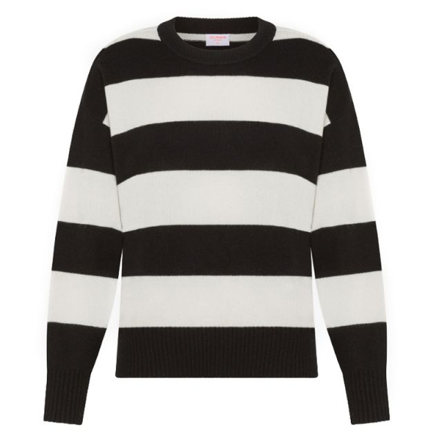 SUN68 PULLOVER ROUND NECK STRIPES K43216-11