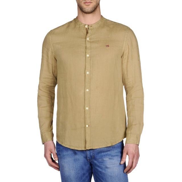CAMICIA LINO M/L GAGO BEIGE