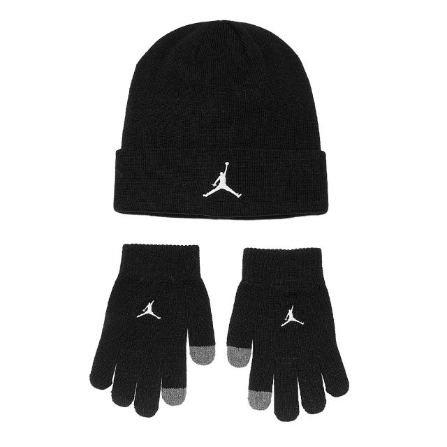 NIKE JORDAN SET CUFFIA + GUANTI BEANIE 9A0836-023