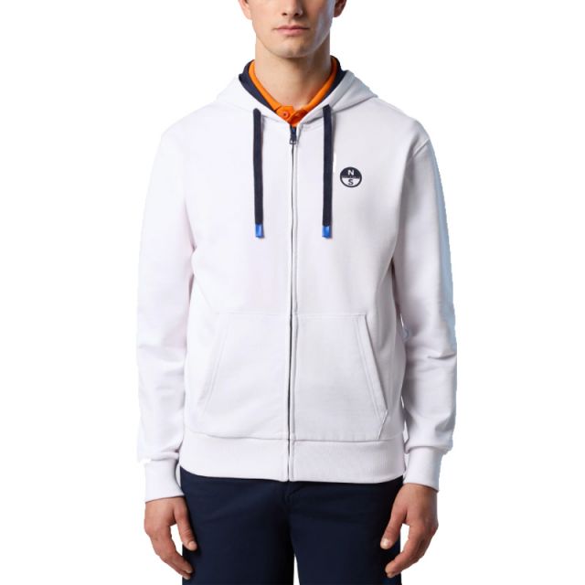 NORTH SAILS FELPA CAPPUCCIO ZIP LOGO 1366-0101