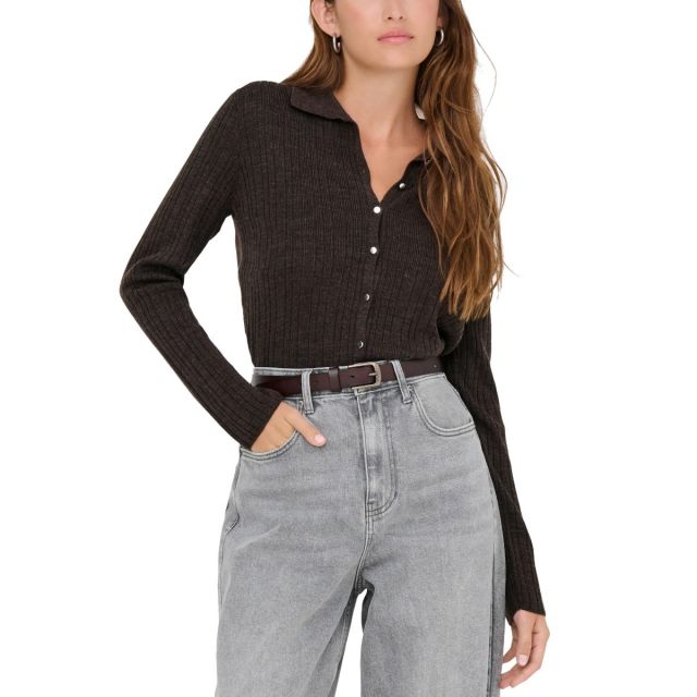 ONLY CARDIGAN DARK BROWN 15353029