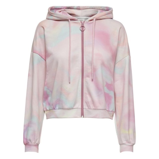 ONLY FELPA CAPPUCCIO DONNA LIPA ZIP HOOD SWT 15254454