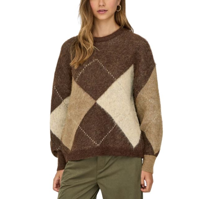 ONLY PULLOVER DONNA ROMBI BROWN 15353226