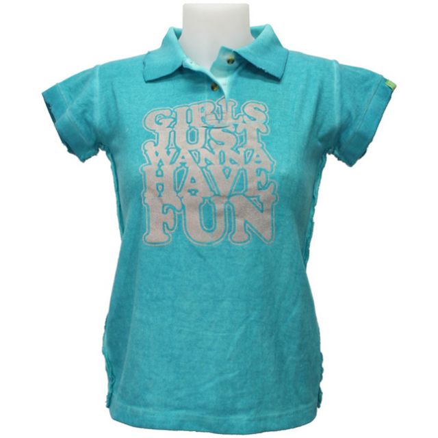 POLO M/M mod. GIRLS col. Verde Mare