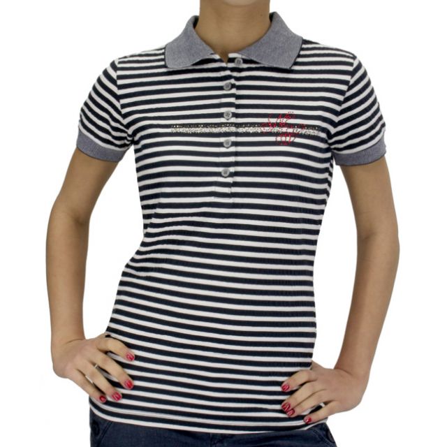 POLO M/M mod. STP RIGHE col. Blu/Bianco