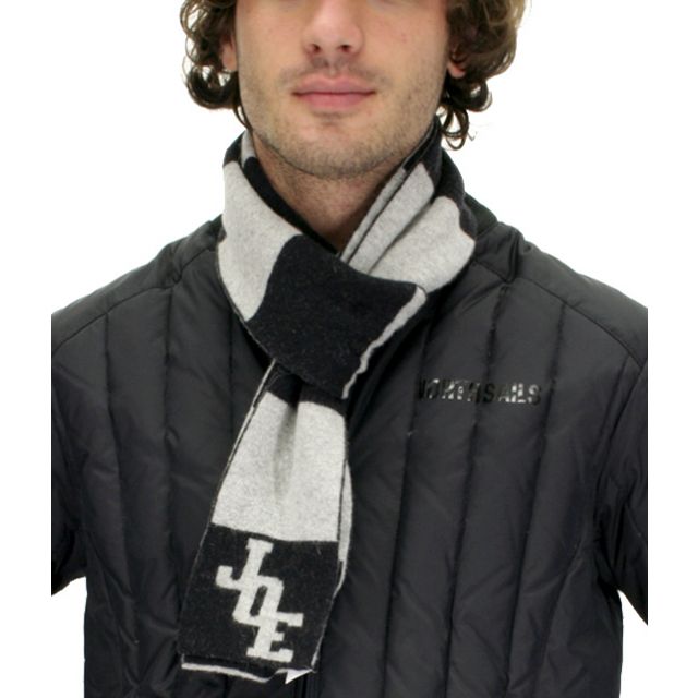 SCIARPA IN LANA mod. QUADRI Col. Nero/Grigio