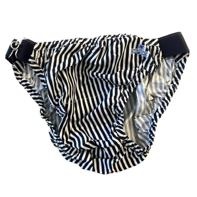 PORT CROS COSTUME SLIP STRIPE BIANCO/BLU