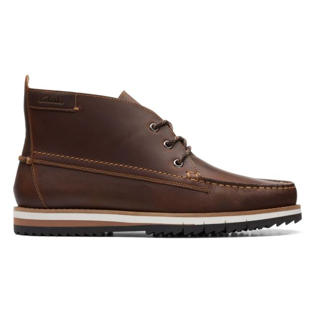 CLARKS SCARPA DURSTON MID LEATHER BROWN