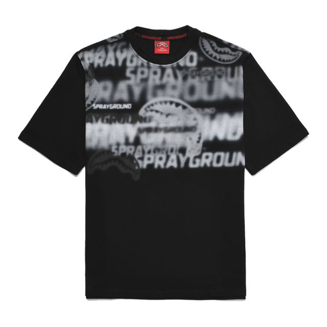 SPRAYGROUND T-SHIRT SMOKE OVER SP719-BLK